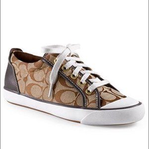 Coach Barrett Signature Khaki/Chestnut Low Canvas